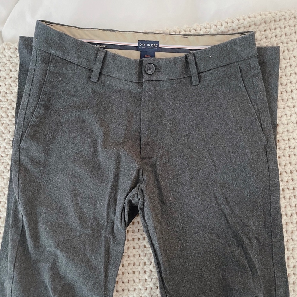 Grey Wool Slim Dockers!